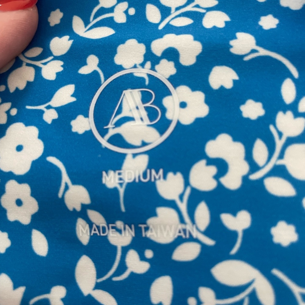 Addison Bay Blue and White Patterned Leggings - Picture 6 of 6